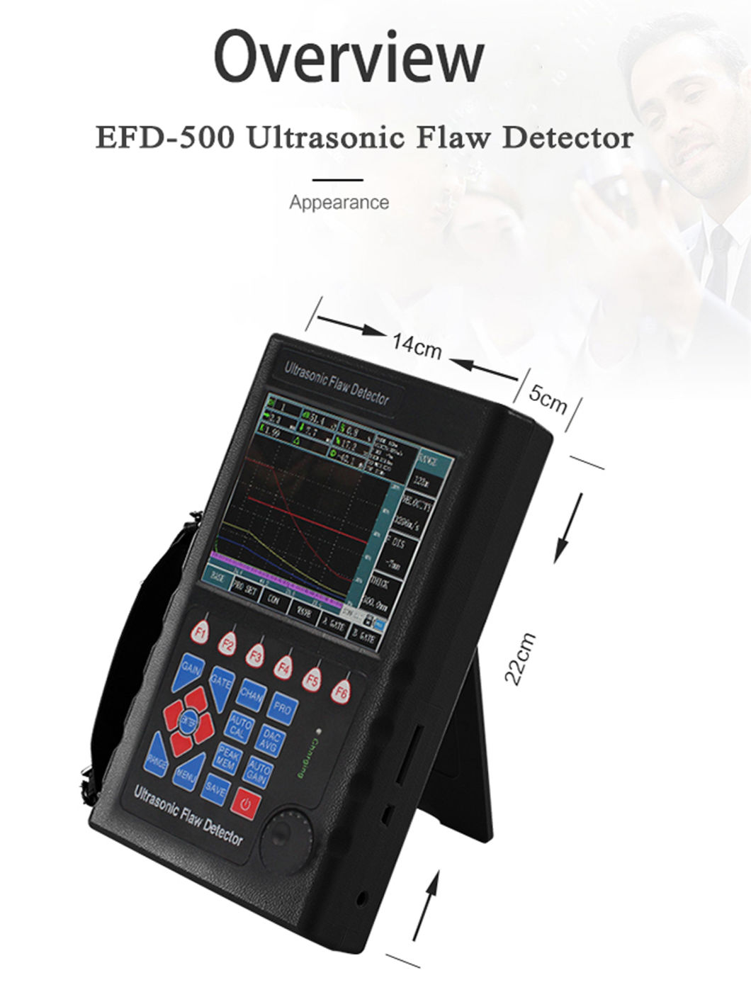 High Precision Digital Ultrasonic Flaw Detector Efd-500 Used for Quality Control