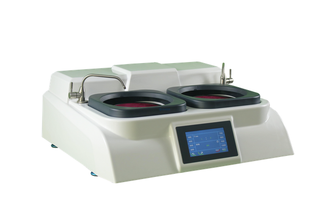 Double Disc metallographic Manual Grinder Polisher Sample grinding polishing machine Bench-top 