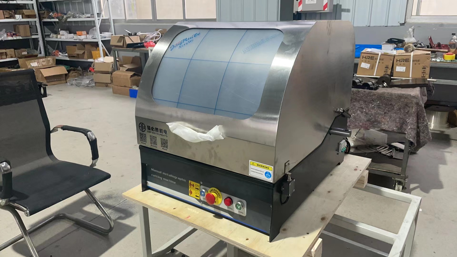 Manual metallographic sample abrasive cut-off machine