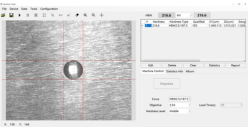 Brinell hardness test